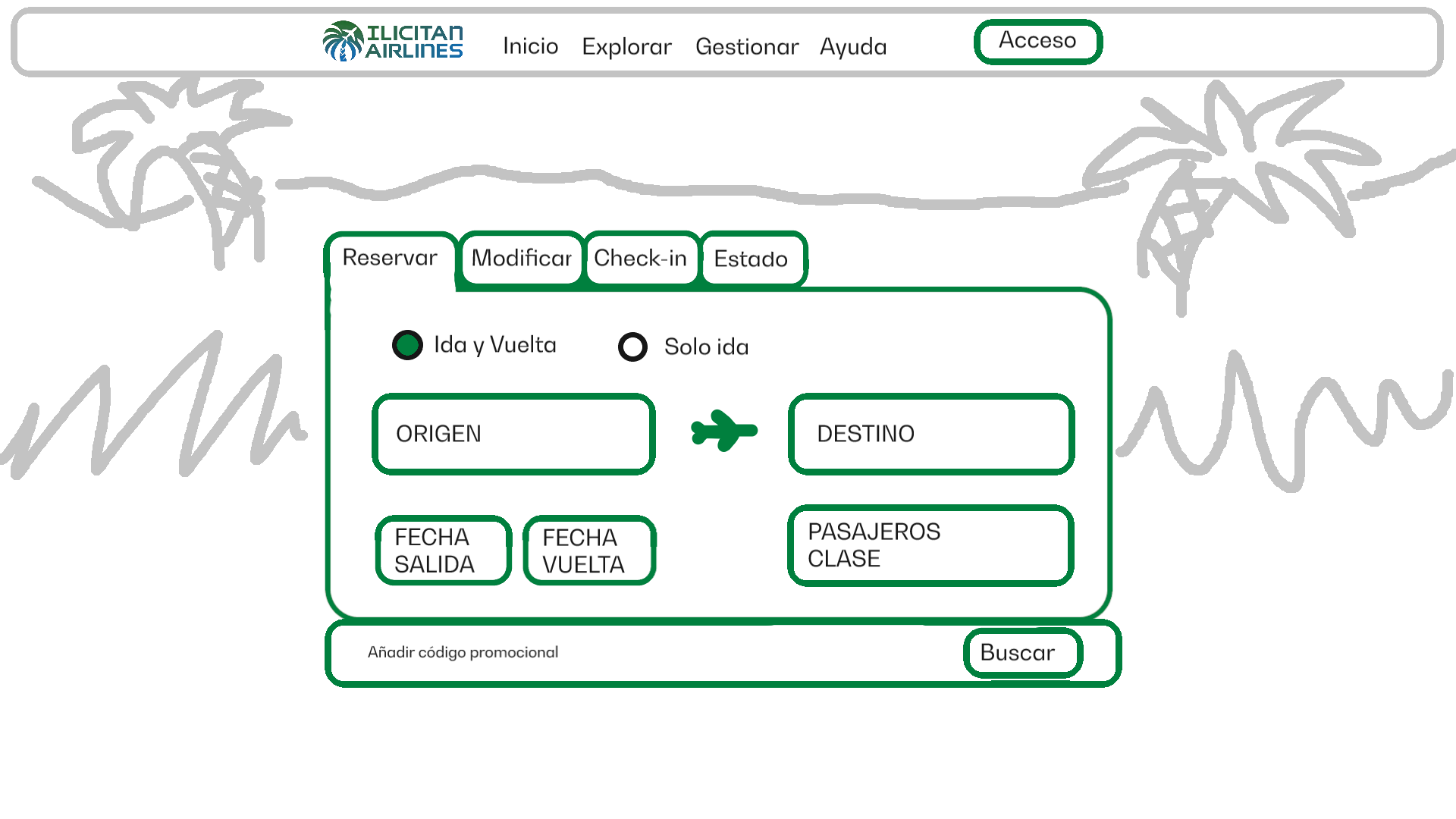 Boceto web inicio
